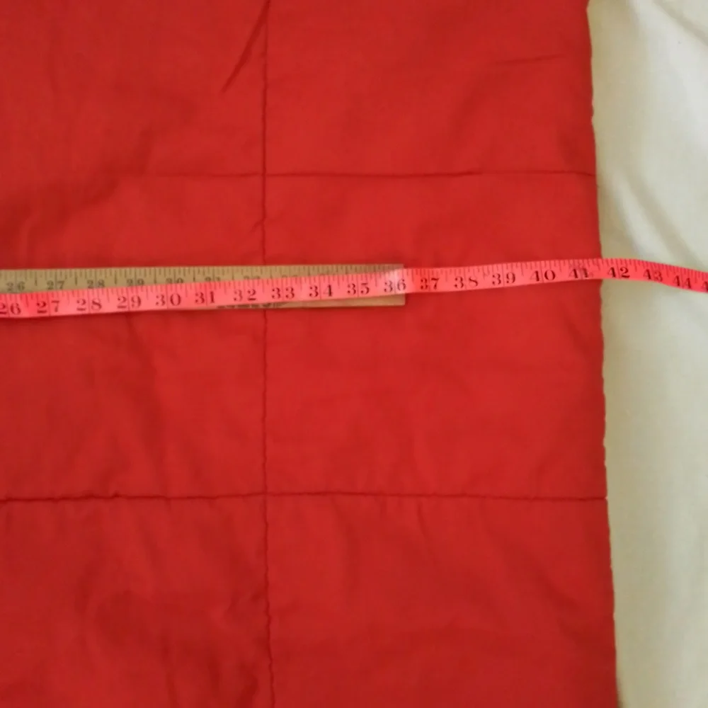 Reversible Red/Blue Twin Comfortor and Blue Bedskirt